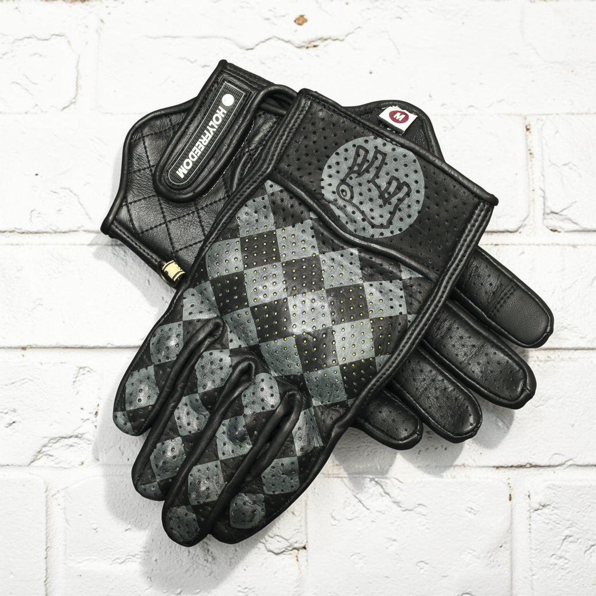 HOLYFREEDOM ホーリーフリーダム パンチングレザーグローブ "BULLIT GREY GLOVES 2026" 【グレー/ブラック】