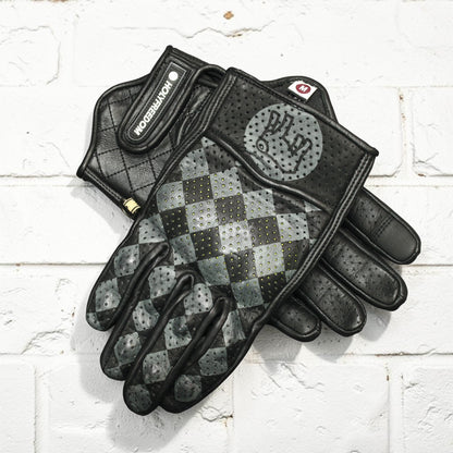 HOLYFREEDOM ホーリーフリーダム パンチングレザーグローブ "BULLIT GREY GLOVES 2026" 【グレー/ブラック】