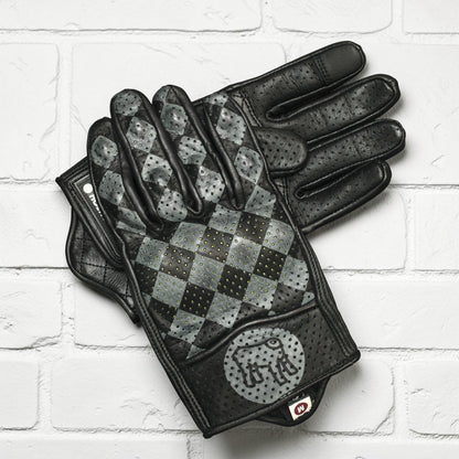 HOLYFREEDOM ホーリーフリーダム パンチングレザーグローブ "BULLIT GREY GLOVES 2026" 【グレー/ブラック】