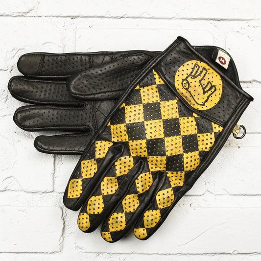 HOLYFREEDOM ホーリーフリーダム パンチングレザーグローブ "BULLIT YELLOW GLOVES 2026" 【イエロー/ブラック】