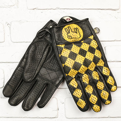 HOLYFREEDOM ホーリーフリーダム パンチングレザーグローブ "BULLIT YELLOW GLOVES 2026" 【イエロー/ブラック】
