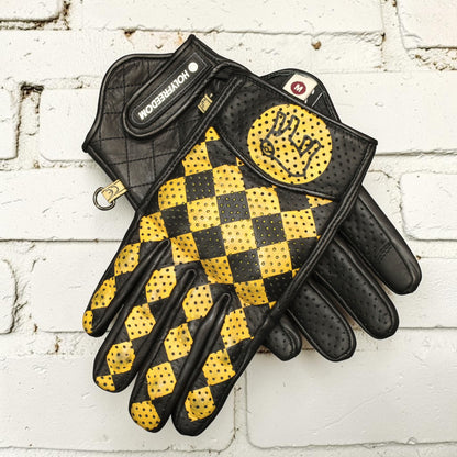 HOLYFREEDOM ホーリーフリーダム パンチングレザーグローブ "BULLIT YELLOW GLOVES 2026" 【イエロー/ブラック】