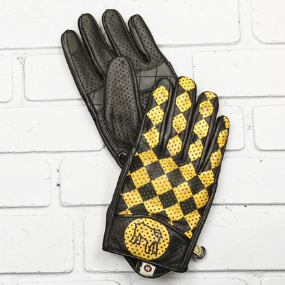 HOLYFREEDOM ホーリーフリーダム パンチングレザーグローブ "BULLIT YELLOW GLOVES 2026" 【イエロー/ブラック】