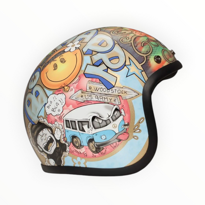 DMD ジェットヘルメット【RETROシリーズ】　”WOODSTOCK”  装飾品