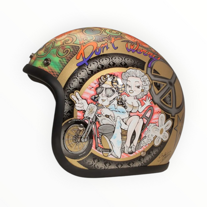 DMD ジェットヘルメット【RETROシリーズ】　”WOODSTOCK”  装飾品