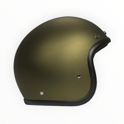 DMD ジェットヘルメット【RETROシリーズ】　”OLIVE GOLD”  装飾品