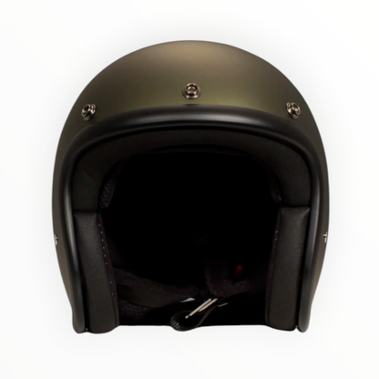 DMD ジェットヘルメット【RETROシリーズ】　”OLIVE GOLD”  装飾品