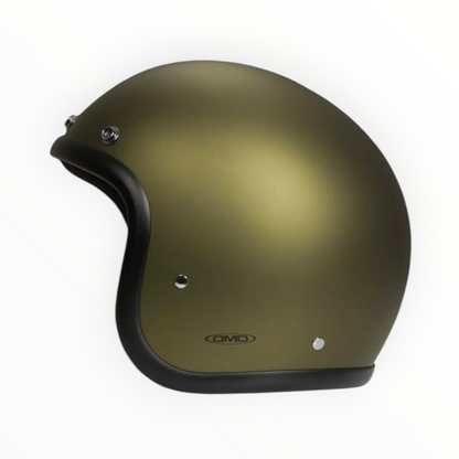 DMD ジェットヘルメット【RETROシリーズ】　”OLIVE GOLD”  装飾品