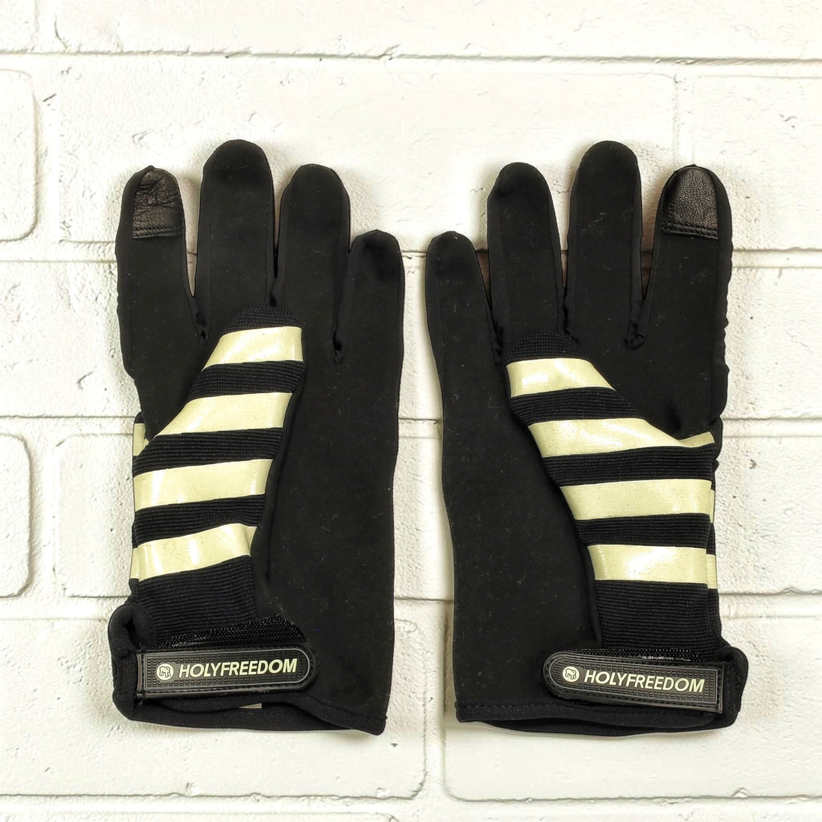 HolyFreedom ホーリーフリーダム テキスタイルグローブ ボーダー ブラック/オフホワイト 【ST.QUENTIN LIGHT GLOVES】
