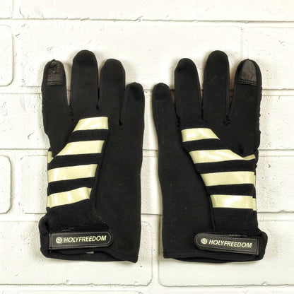 HolyFreedom ホーリーフリーダム テキスタイルグローブ ボーダー ブラック/オフホワイト 【ST.QUENTIN LIGHT GLOVES】