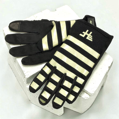 HolyFreedom ホーリーフリーダム テキスタイルグローブ ボーダー ブラック/オフホワイト 【ST.QUENTIN LIGHT GLOVES】