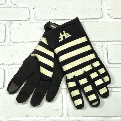 HolyFreedom ホーリーフリーダム テキスタイルグローブ ボーダー ブラック/オフホワイト 【ST.QUENTIN LIGHT GLOVES】