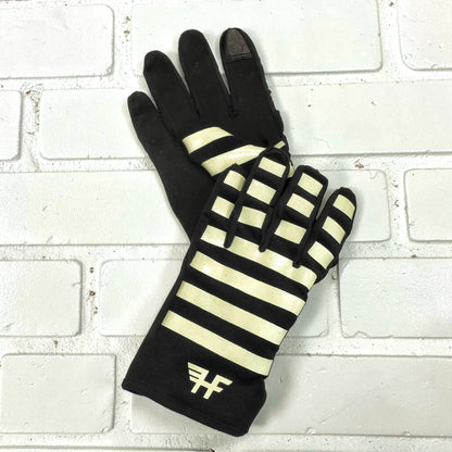 HolyFreedom ホーリーフリーダム テキスタイルグローブ ボーダー ブラック/オフホワイト 【ST.QUENTIN LIGHT GLOVES】