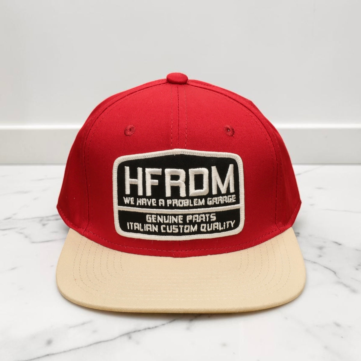 HOLYFREEDOM （ホーリーフリーダム）メッシュキャップ "HFRDM CAP" レッド/オフホワイト