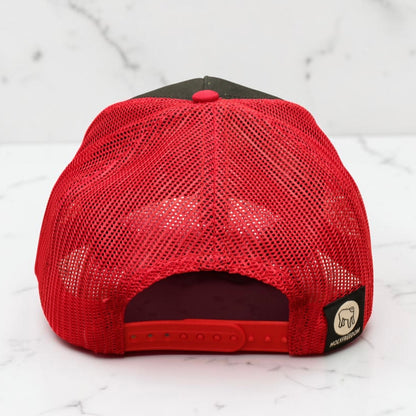 HOLYFREEDOM （ホーリーフリーダム）メッシュキャップ "HELMET CAP" ブラック/レッド