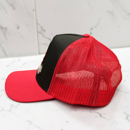 HOLYFREEDOM （ホーリーフリーダム）メッシュキャップ "HELMET CAP" ブラック/レッド