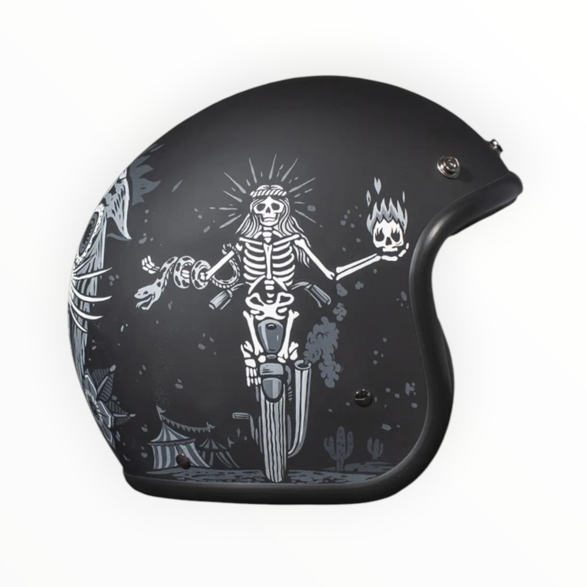 DMD ジェットヘルメット【RETROシリーズ】　”GHOST RIDER”  装飾品