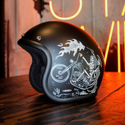 DMD ジェットヘルメット【RETROシリーズ】　”GHOST RIDER”  装飾品
