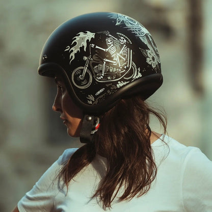DMD ジェットヘルメット【RETROシリーズ】　”GHOST RIDER”  装飾品