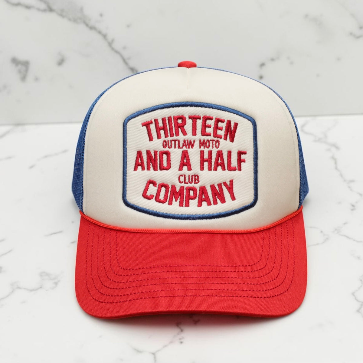 13 1/2 （サーティー アンド ア ハーフ）メッシュキャップ ”Outlaw club trucker cap"