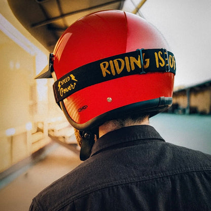 DMD ジェットヘルメット【RETROシリーズ】　”RED”  装飾品