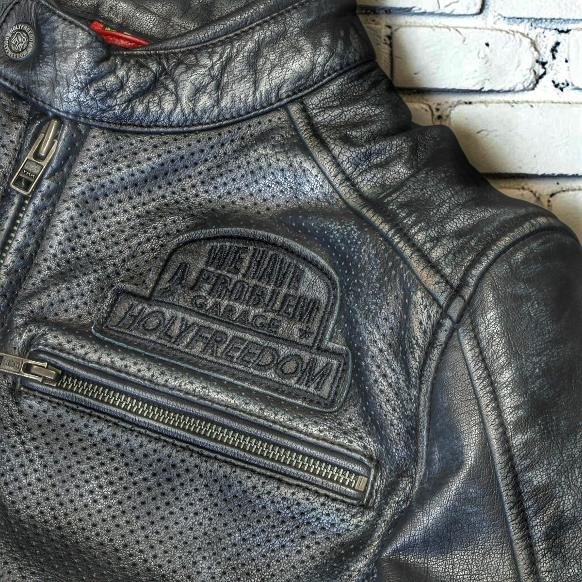 HOLYFREEDOM（ホーリーフリーダム）パンチングレザージャケット　”ZERO SUMMER BLACK JACKET”　【ブラック】