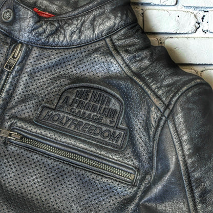 HOLYFREEDOM（ホーリーフリーダム）パンチングレザージャケット　”ZERO SUMMER BLACK JACKET”　【ブラック】