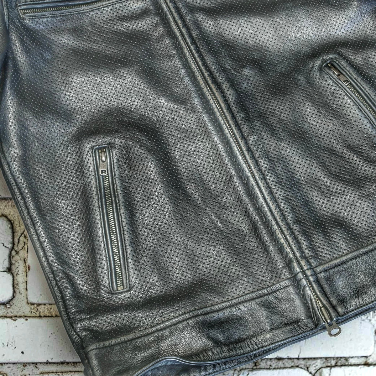 HOLYFREEDOM（ホーリーフリーダム）パンチングレザージャケット　”ZERO SUMMER BLACK JACKET”　【ブラック】
