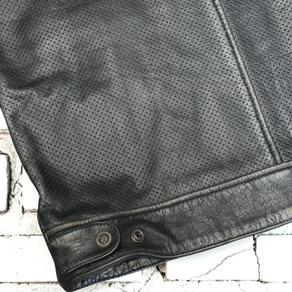 HOLYFREEDOM（ホーリーフリーダム）パンチングレザージャケット　”ZERO SUMMER BLACK JACKET”　【ブラック】