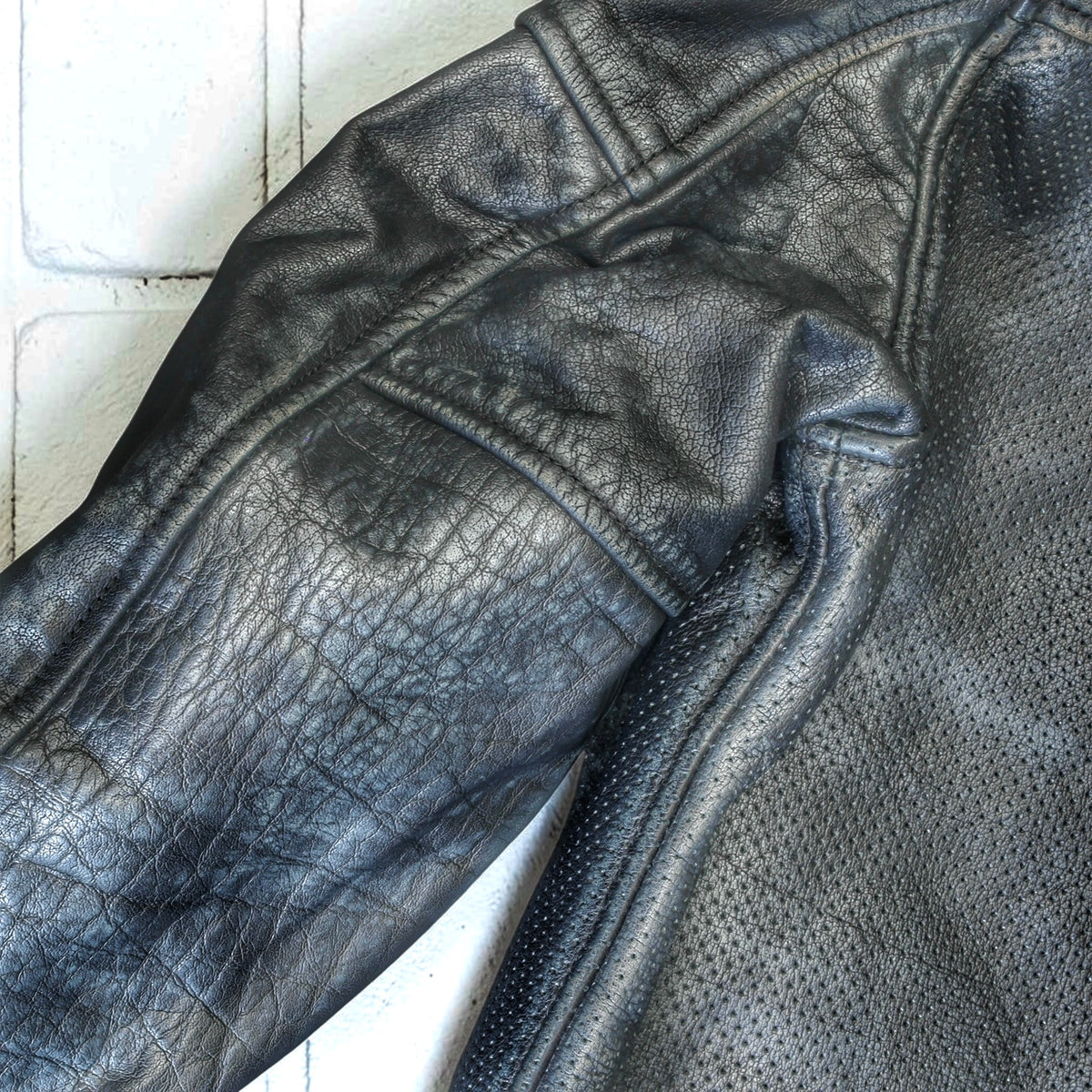 HOLYFREEDOM（ホーリーフリーダム）パンチングレザージャケット　”ZERO SUMMER BLACK JACKET”　【ブラック】