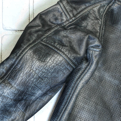 HOLYFREEDOM（ホーリーフリーダム）パンチングレザージャケット　”ZERO SUMMER BLACK JACKET”　【ブラック】