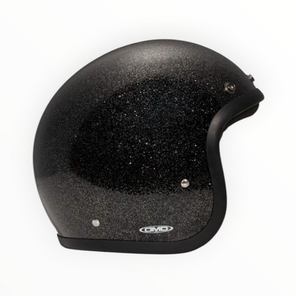 DMD ジェットヘルメット【RETROシリーズ】　”GLITTER BLACK”  装飾品