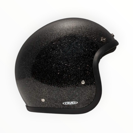 DMD ジェットヘルメット【RETROシリーズ】　”GLITTER BLACK”  装飾品