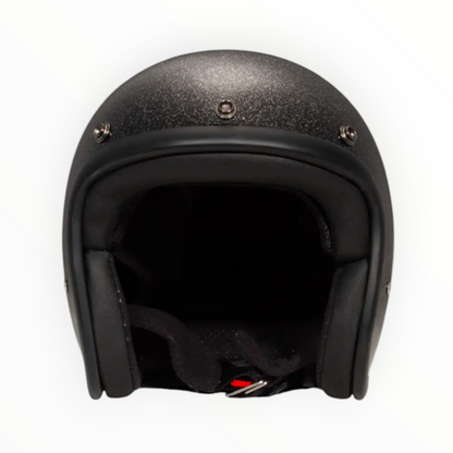 DMD ジェットヘルメット【RETROシリーズ】　”GLITTER BLACK”  装飾品