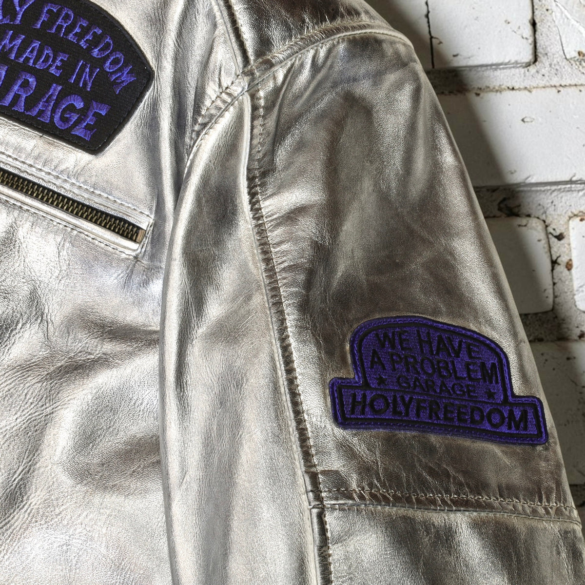 HOLYFREEDOM ホーリーフリーダム レザージャケット シルバー ”ZERO TOTEM JACKET” 【シルバー】