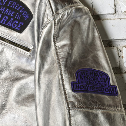 HOLYFREEDOM ホーリーフリーダム レザージャケット シルバー ”ZERO TOTEM JACKET” 【シルバー】