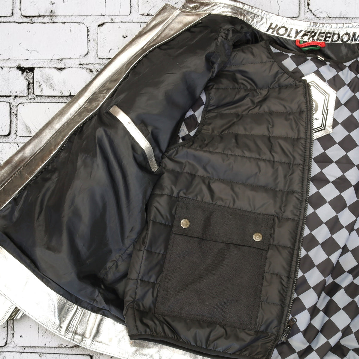 HOLYFREEDOM ホーリーフリーダム レザージャケット シルバー ”ZERO TOTEM JACKET” 【シルバー】