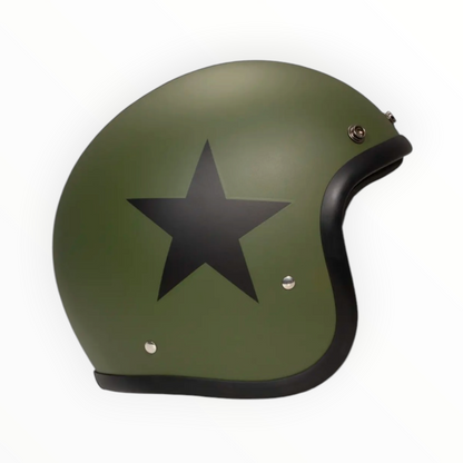 DMD ジェットヘルメット【RETROシリーズ】　”STAR GREEN”  装飾品