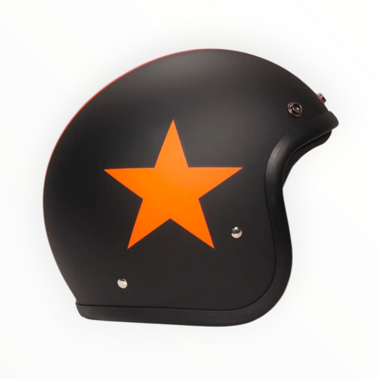DMD ジェットヘルメット【RETROシリーズ】　”STAR ORANGE”  装飾品