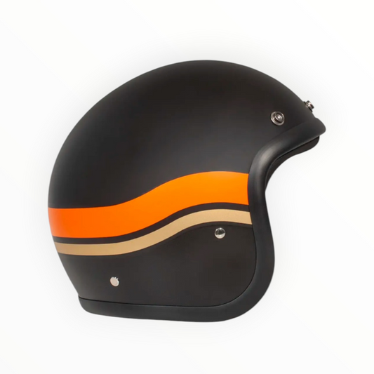 DMD ジェットヘルメット【RETROシリーズ】　”SUNSET MATT BLACK”  装飾品