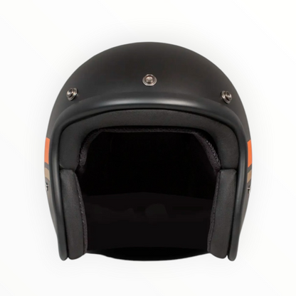 DMD ジェットヘルメット【RETROシリーズ】　”SUNSET MATT BLACK”  装飾品