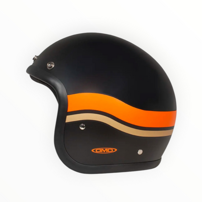 DMD ジェットヘルメット【RETROシリーズ】　”SUNSET MATT BLACK”  装飾品
