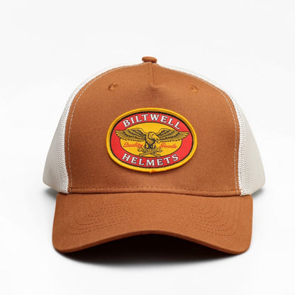 Biltwell ビルトウェル メッシュキャップ "patch Trucker Hat" 【ブラウン/ホワイト】