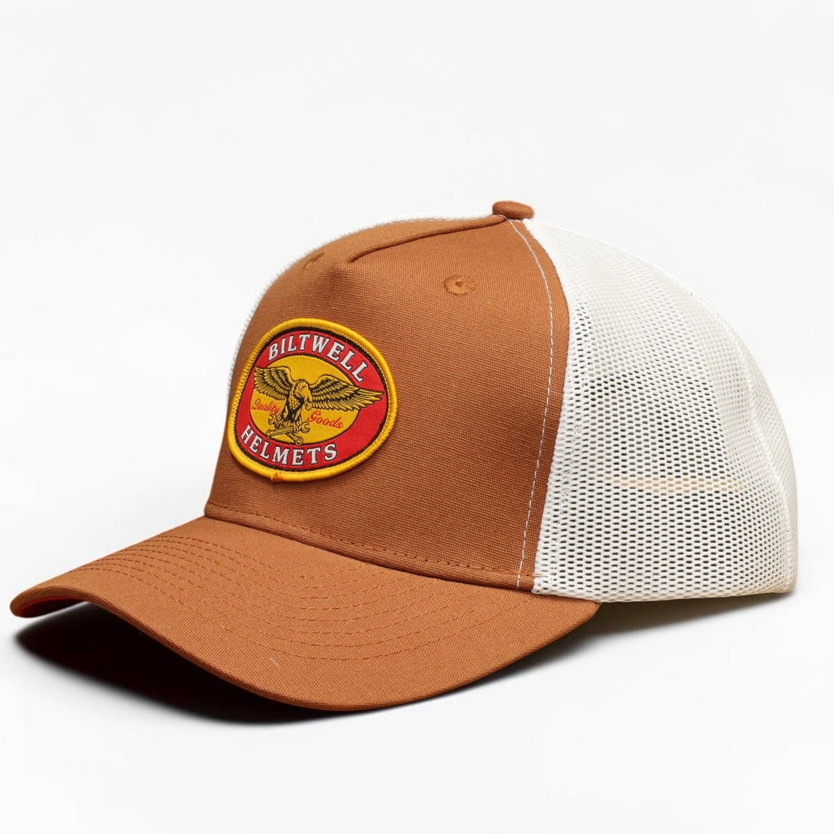 Biltwell ビルトウェル メッシュキャップ "patch Trucker Hat" 【ブラウン/ホワイト】