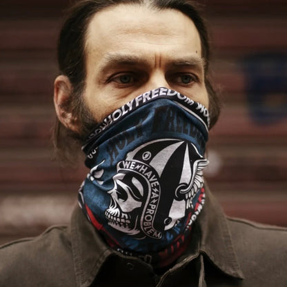 HOLYFREEDOM （ホーリーフリーダム）ネックチューブ "MULTI FUNCTION TUBULAR -SIR POKER SKULL 2805" 【Primaloft】