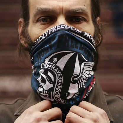 HOLYFREEDOM （ホーリーフリーダム）ネックチューブ "MULTI FUNCTION TUBULAR -SIR POKER SKULL 2805" 【Primaloft】