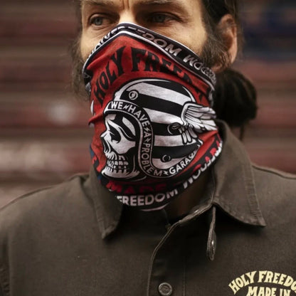 HOLYFREEDOM （ホーリーフリーダム）ネックチューブ "MULTI FUNCTION TUBULAR -SIR POKER SKULL 2805" 【Primaloft】