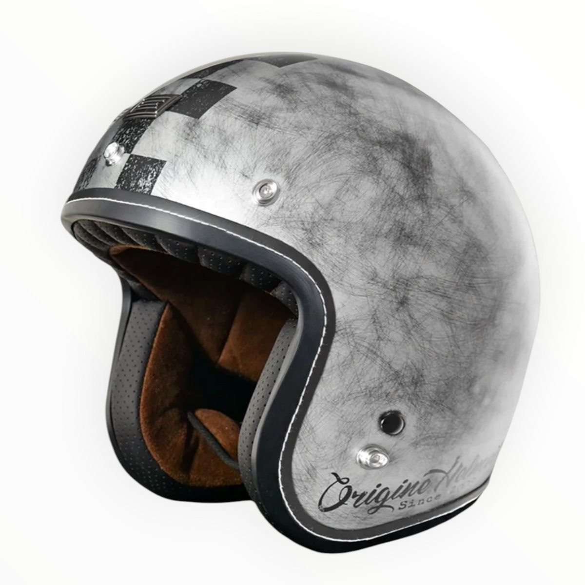 ORIGINE オリジネ【PRIMO】ジェットヘルメット "Scacco Silver" 装飾品