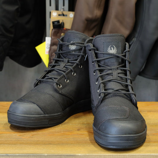 MERLIN マーリン ライディングシューズ "Knots Canvas D3O Boot" 【ブラック】