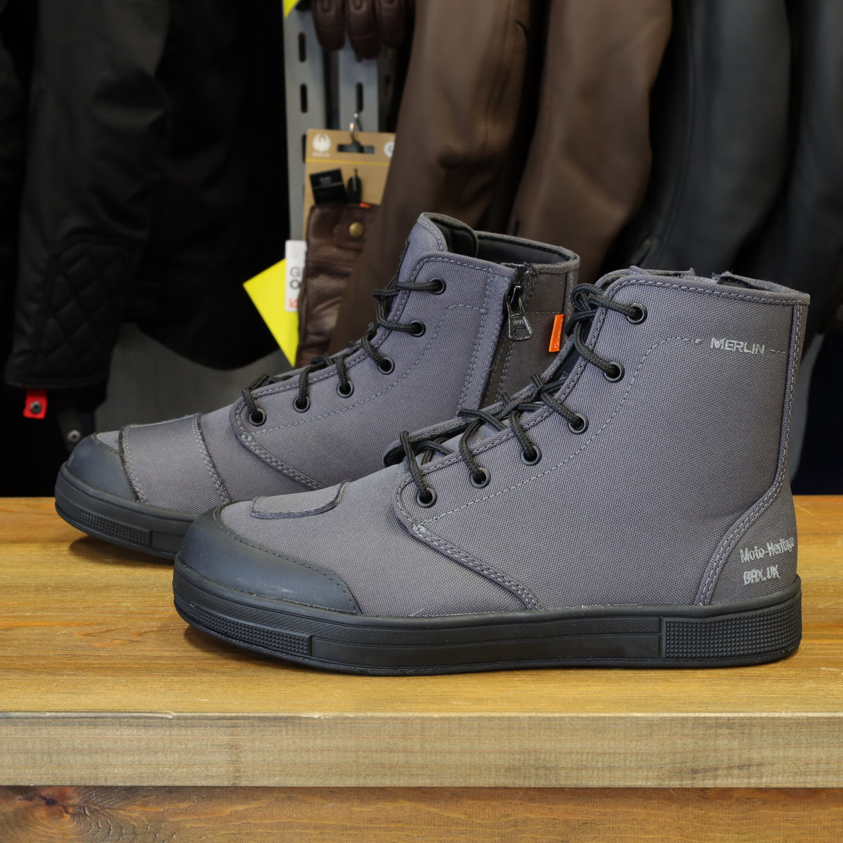 MERLIN マーリン ライディングシューズ "Knots Canvas D3O Boot" 【グレー】